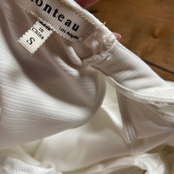 Monteau White Dress with Crystal Neck detail SMALL - Picture 3 of 3